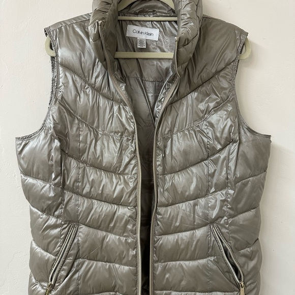 Calvin Klein Shimmering Silver Outerwear - Picture 1 of 6
